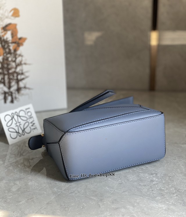 Loewe專櫃經典款2022新顏色迷你女包 羅意威Puzzle系列Mini女款手提肩背包小牛皮幾何包 10173 lyw1081